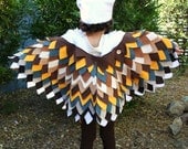 Owl Costume in Autumn Colors- Imagination Play- Dress Up- Halloween