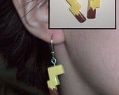 Handmade Pokemon-Inspired Pikachu Tail Earrings (Ready to Ship)