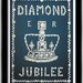 Diamond Jubilee Poster, celebrating the Queen's Jubilee, A3 giclee print, designed using vintage mother of pearl buttons