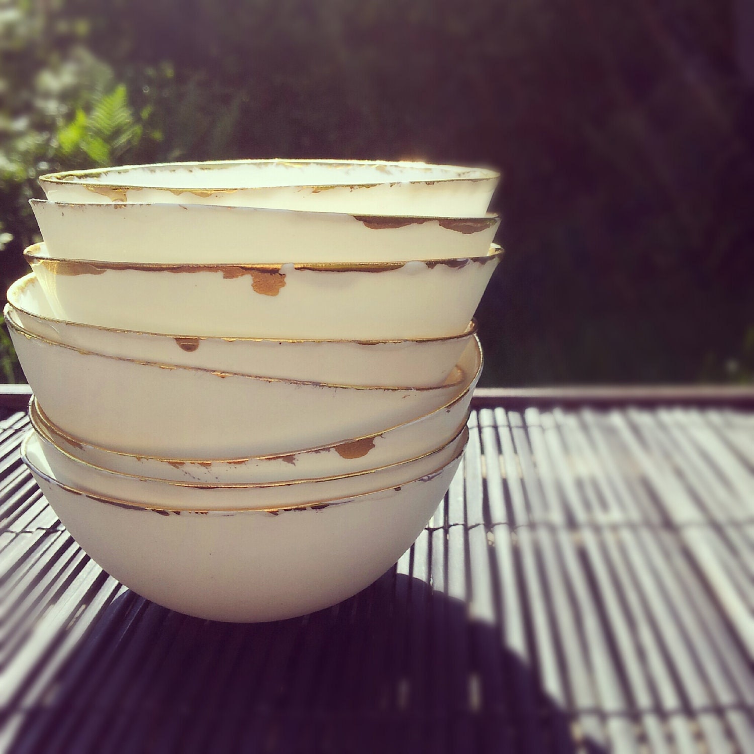 English fine bone china bowl with real gold.