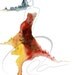 Morning Glory - Art Print graceful dancer fashion design sketch watercolor painting autumn spirit woman feminine dress nature Oladesign 5x7