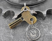Steampunk Winding Key Necklace - Winding Back Time by COGnitive Creations