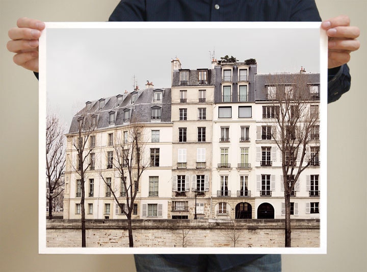 Paris Photography, Seine Photo, 16x20 French Art Prints, Paris Decor, Wall Decor