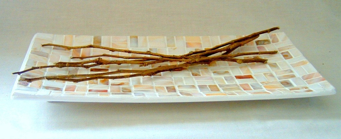 Mosaic dish - Untouchable serenity mother of pearl - Large