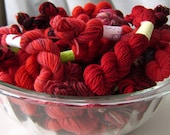 True Blood Reds -  Mini Skeins Fingering Sock Yarn Kit - Mini Mania  (12)