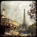 The Carousel and The Eiffel Tower - 8x8 Fine Art Print - Etsy Wall Art - TFTeam - Paris Architecture Photograph