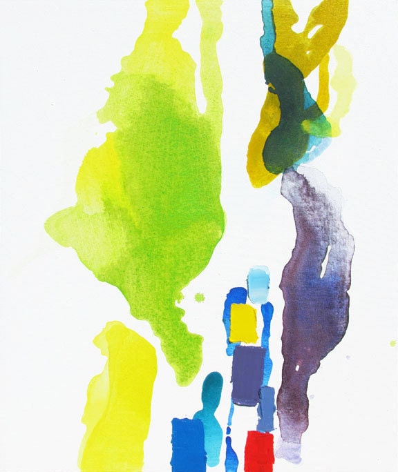 Featured in West Elm, large abstract painting - oil and acrylic - Oak- July 29th - summer - original painting