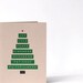 Joy Love Peace Tree - Blank Recycled Christmas Greeting Card - Merry Christmas