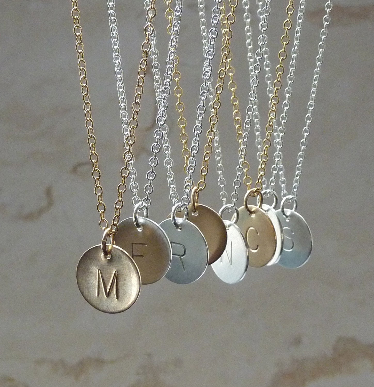 Silver Initial Necklace, Graduation Jewelry, Celebrity Inspired, Custom Personalized Initial Necklace by m. frances Jewelry