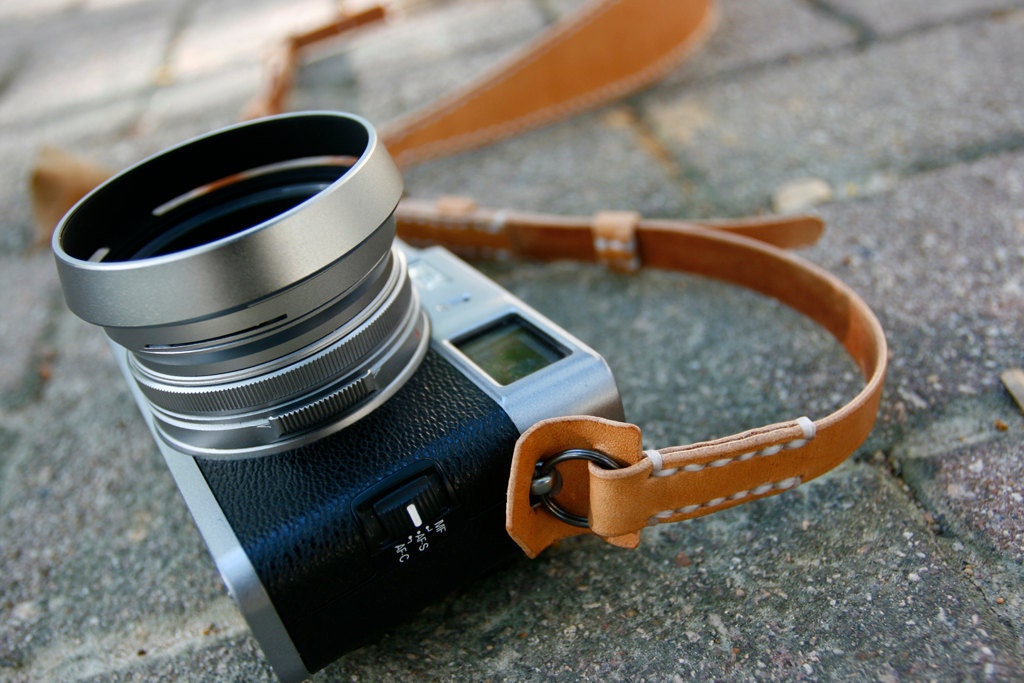 Natural Tan Premium Camera Neck Strap (RING) - made to order