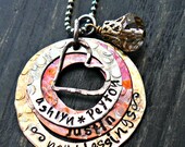 Personalized Necklace - Handstamped Necklace - Stacked Washers