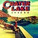 CRATER LAKE 12x12 photo vintage Oregon home art deco decor print 1940s blue red summer beach lover gift Nostalgia