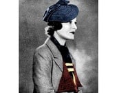 Vintage 1930s Crochet Pattern French Beret Art Deco Purse Scarf PDF