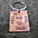 Pocket Full Love - Custom Gift Personalized Hand Stamped Keychain By Stellasblossoms