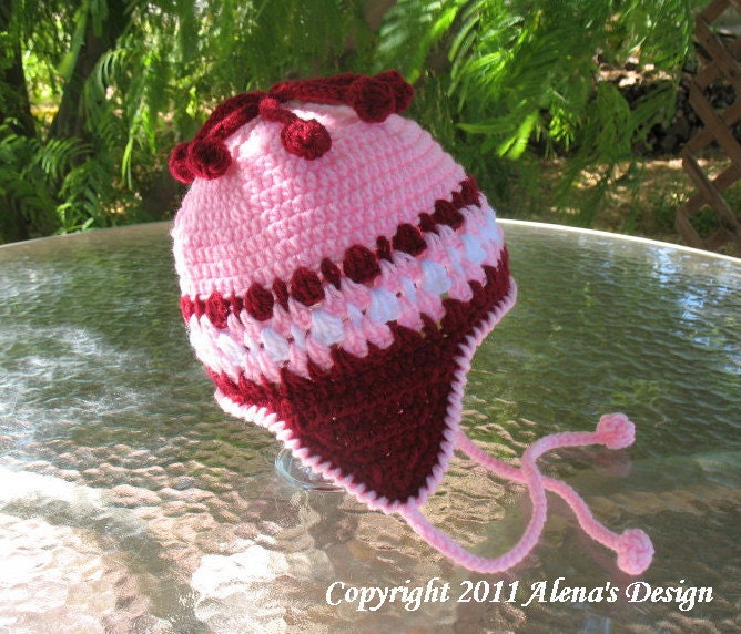 PDF Instant Download - Crochet Pattern 004 - Cherries Hat