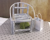 Miniature Stick Chair Tableau Dollhouse Eggs Spring Silver