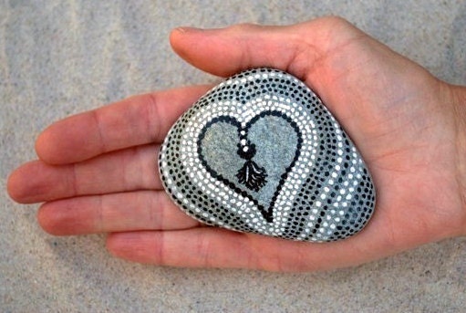 Valentine for Him / Painted Rock /Sandi Pike Foundas
