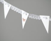 Mini Moth Paper Garland - Pennant Bunting - Home Decor, Nursery, Party Decorations, Bridal and Baby Shower, Wedding