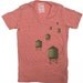 Water Towers V-Neck T-Shirt in Orange Heather for Women and Men XS, S, M, L, XL