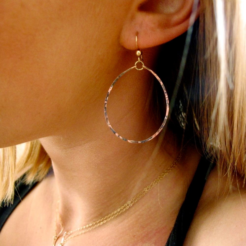 Rose Gold Hoops for Nuns - Thin Rose Gold Filled Hoop Earrings