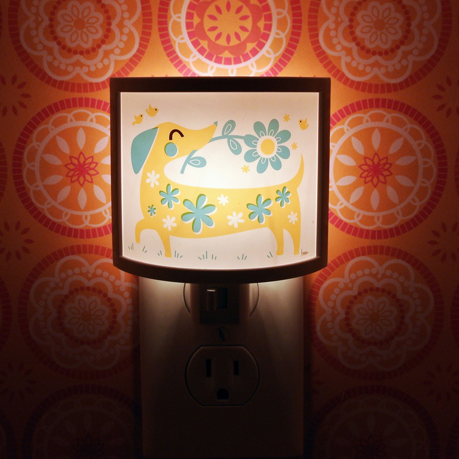 Basil is a Sunny Good Boy dachsund doxie Cute Night Light Nursery Bathroom hallway Bedroom GET IT nightlight Nite Lite