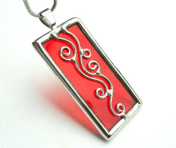 Stained glass pendant (1433)