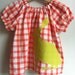 Orange Check Bunny Blouse 6-12 mths, 1-2 yrs, 2-3yrs, 3-4yrs, 4-5yrs