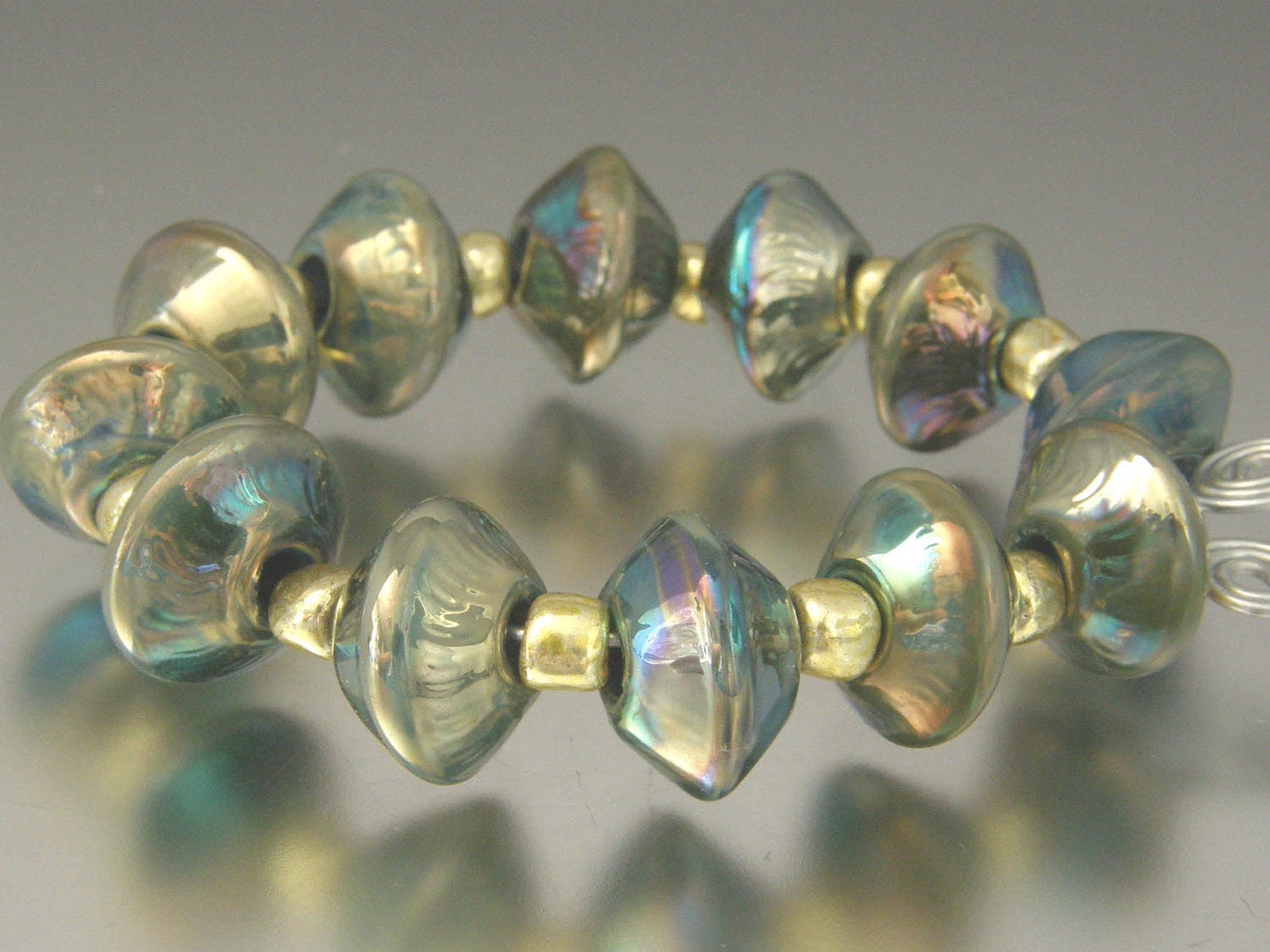 KILLERBEEDZ1 - Nyx3 Sparklers - 6 Lampwork Beads