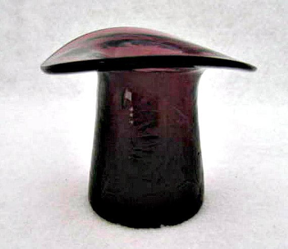 Top Hat Vintage Vase - Amethyst Blown Glass