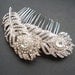 Vintage Style Wedding Bridal Hair Comb, Wedding Hair Accessories, Crystal Wedding Comb, Peacock Feathers Comb, Bridal Hair Accessory, PLUME