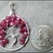 July Tree - Tree of Life Pendant Genuine Precious Ruby Gemstone Wire Wrapped Sterling Silver Red Gem Birthstone Birthday