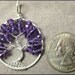 February Tree - Tree of Life Pendant in Amethyst Gemstone and Sterling Silver Wire Wrapped February Birthday Baby Gift for Her