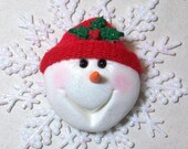 snowflake snowman ornament