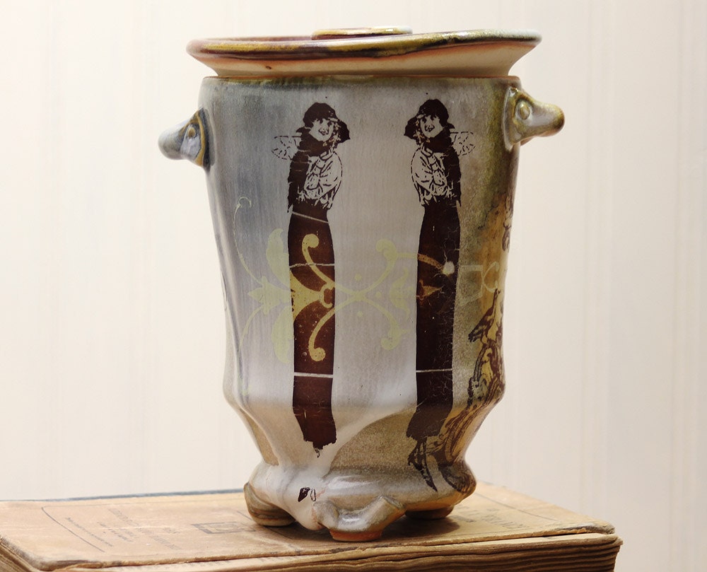 Bathroom Canister - Tall Retro Women