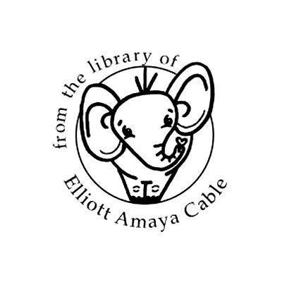 Elephant From the library of custom rubber stamp ellie bookplate ex libris