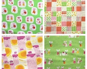 Japanese Fabric Heather Ross for Kokka Nursery Versery -  Fat Quarter Bundle - green