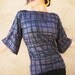 The Altogether - iheartfink Handmade Hand Printed Plaid Bell-Sleeve Top