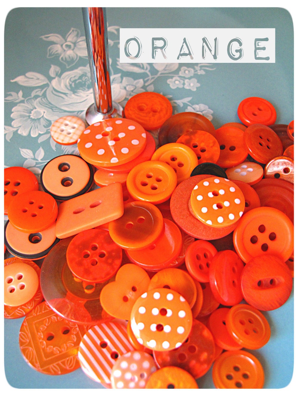 Buttons in PUMPKIN orange 50g 2oz great mix of sizes UK quality made buttons