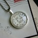 Los Angeles Vintage Postmark Necklace - Silver Necklace - Vintage Postage Los Angeles