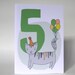 5th Birthday - Kitten - Recycled Greeting Card