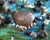The Journey - garnet and citrine necklace