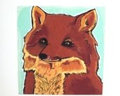 Foxy Fox-Art Print-Acrylic- Archival- 8x8