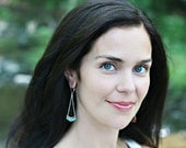 Crescent Blue Moon Earrings by Nancy Nelson