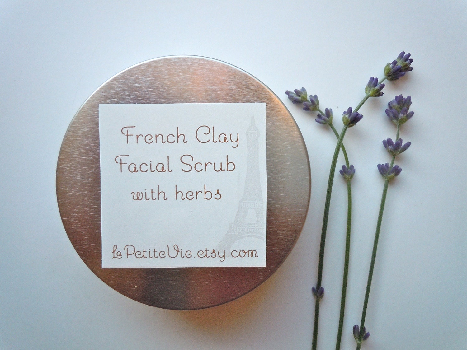 Clay Facial Scrub - French Clay, Oily Skin, Exfoliate, Organic, Handmade