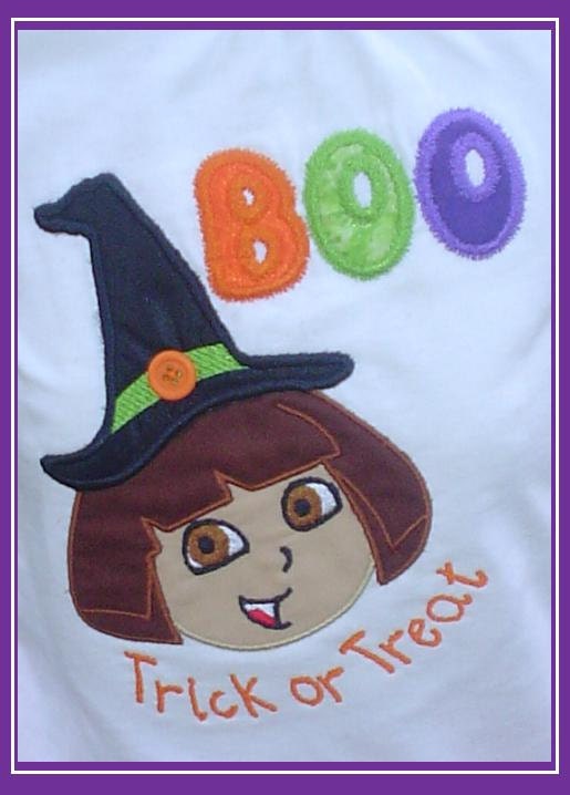 Custom DORA Appliqued Halloween Shirt