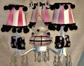 Pink and Black Chandelier