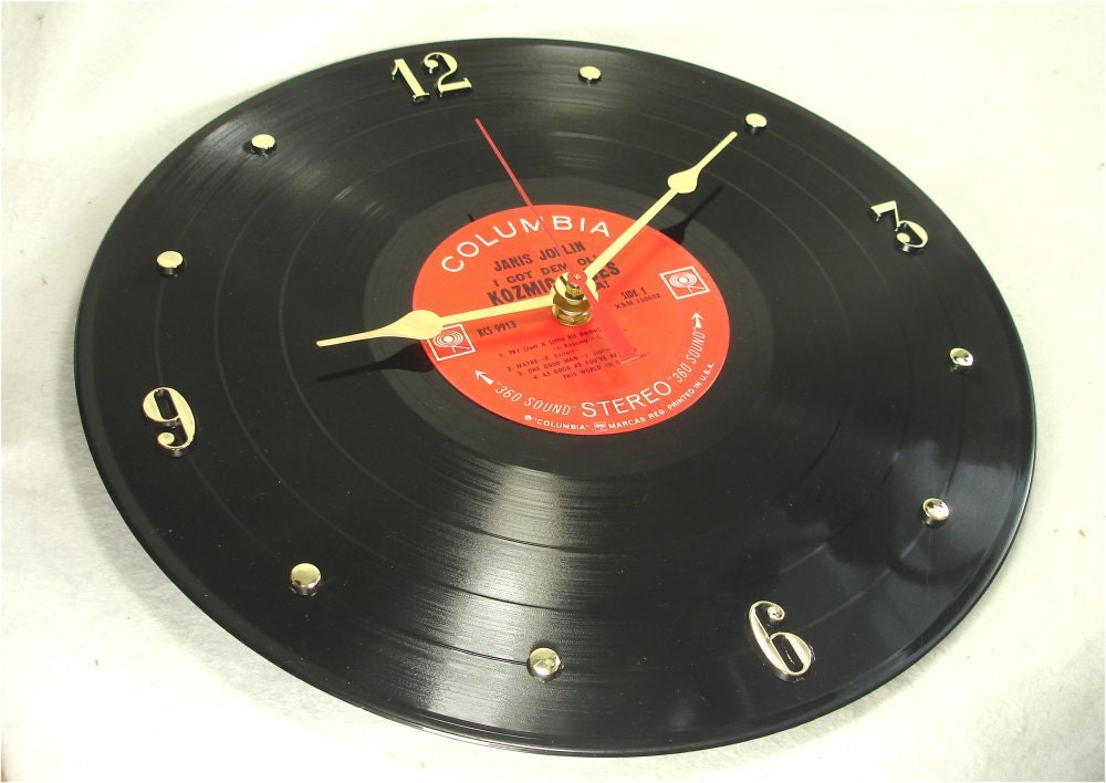 JANIS JOPLIN Kozmic Blues - Vinyl Record Clock