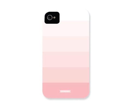 Ombre Pink Stripes - Personalized iPhone 5 or 4/4s Case, Cell Phone Cover, Shell