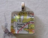 Beverly Hills Roadmap Necklace California Atlas Fashion