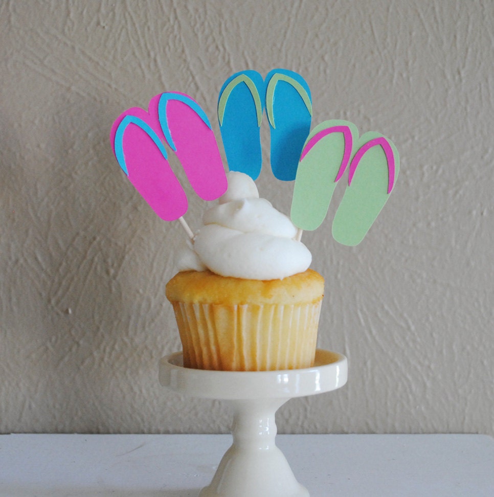 Flip Flop Cupcake Toppers Il_570xn